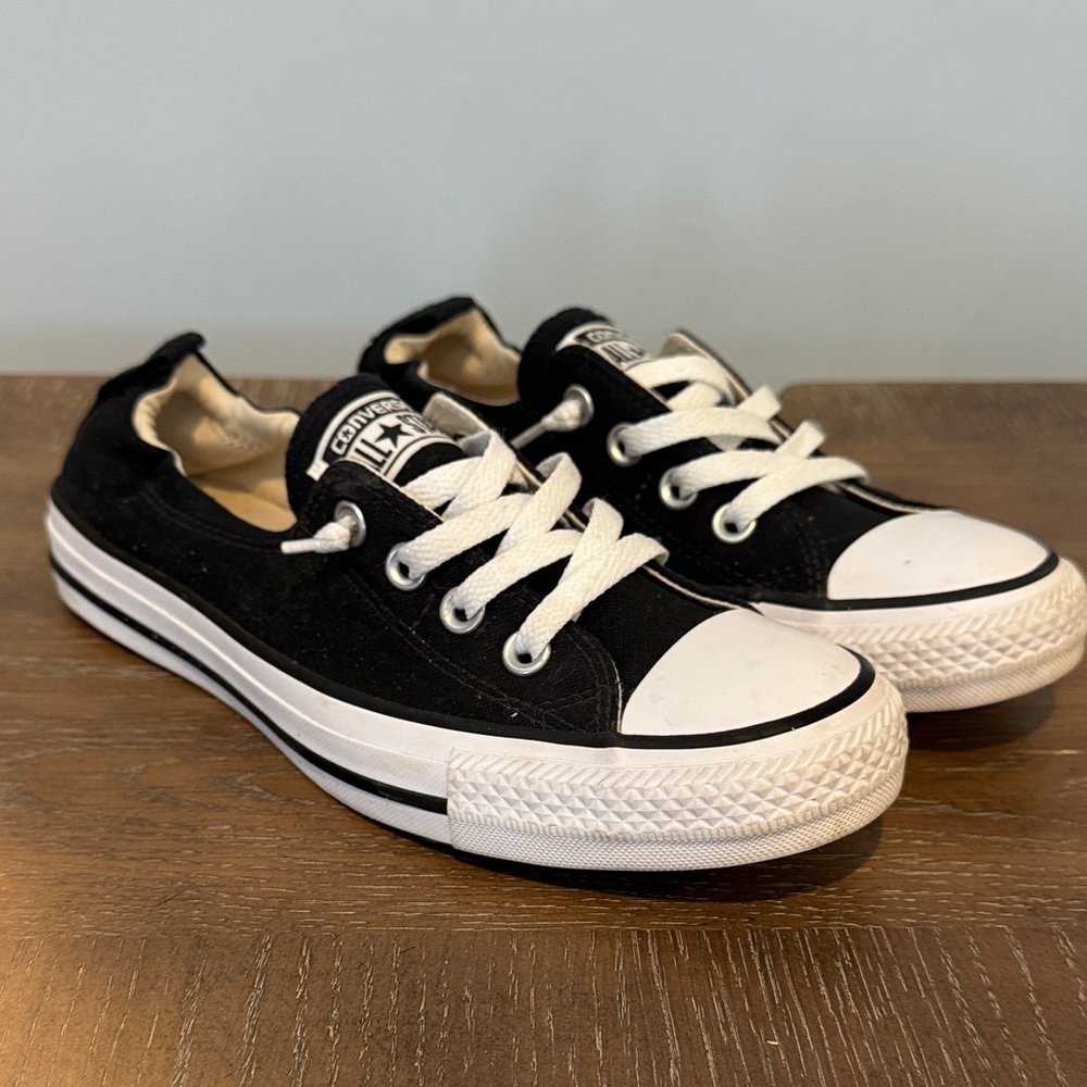 Converse Slip On  Sneakers - Black & White Sz 8